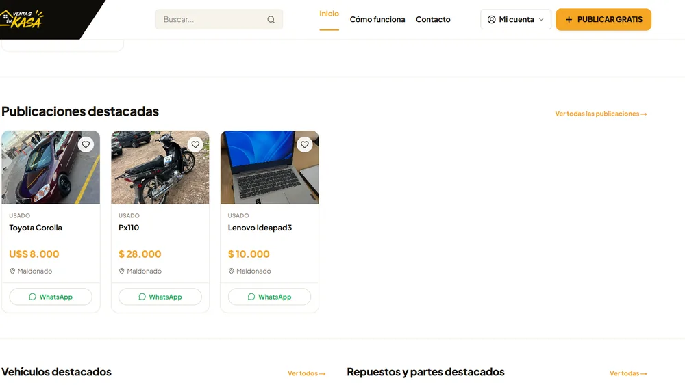 Ventas tu Kasa — marketplace de clasificados de Uruguay