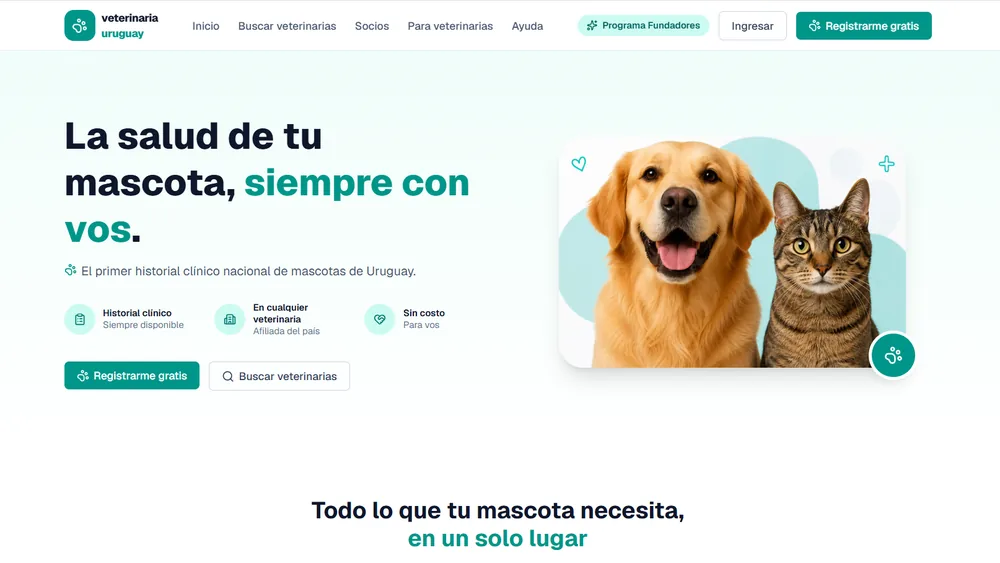 Veterinaria Uruguay — historial clínico nacional de mascotas